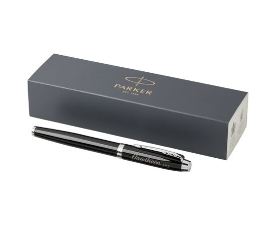 Parker IM rollerball pen (black ink) Solid black, Chrome - Parker 10702300