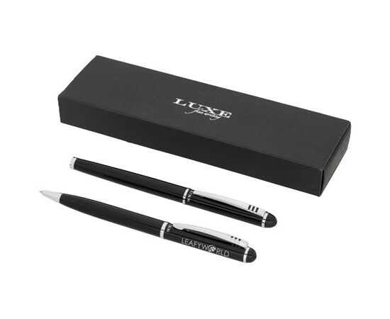 Parure Stylo bille et roller Andante (encre noire) Noir - Luxe 10728300