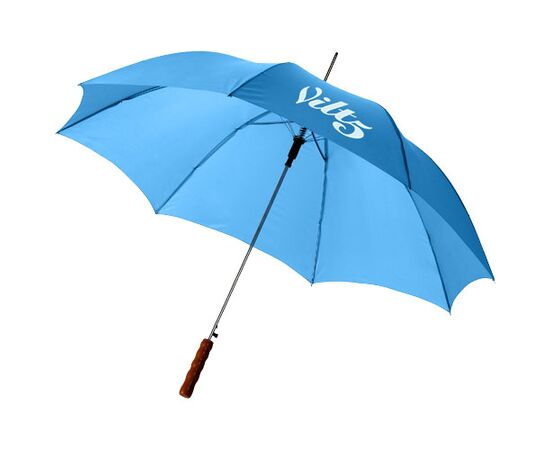 Lisa 23&quot; auto open umbrella with wooden handle Process blue - Unbranded 10901702