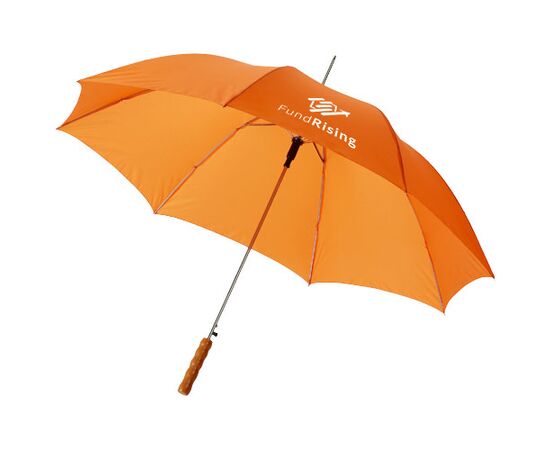 Lisa 23'' automatische paraplu met houten handvat Oranje - Unbranded 10901703