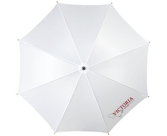 Parapluie 23&quot; à ouverture automatique, poignée et mât en bois Blanc - Unbranded 10904802