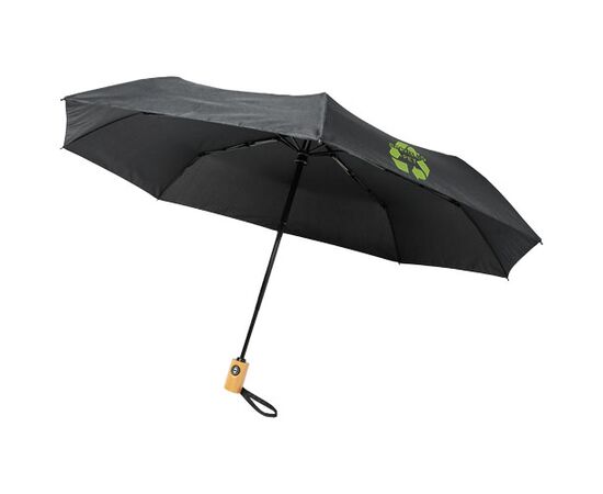 Bo 21&quot; foldable auto open/close recycled PET umbrella Black - Unbranded 10914301
