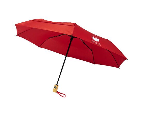 Bo 21&quot; Vollautomatik Kompaktregenschirm aus recyceltem PET-Kunststoff Rot - Unbranded 10914304