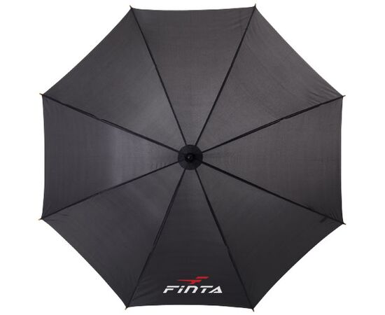 Jova 23" Regenschirm mit Holzstange und -griff Schwarz - Unbranded 19547820