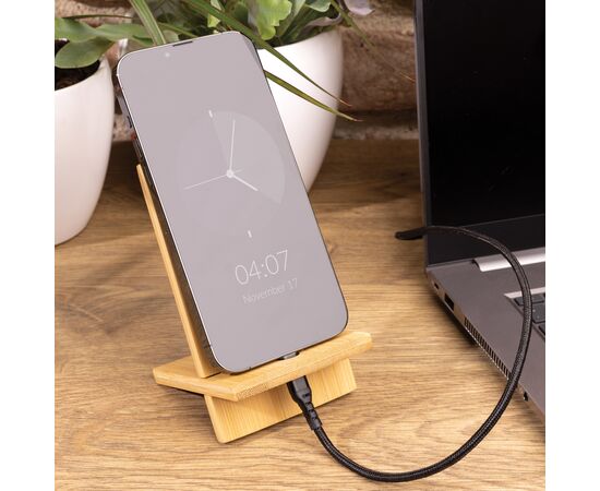 Support téléphone en bambou dans une boîte kraft Brun - XD Collection P301.409