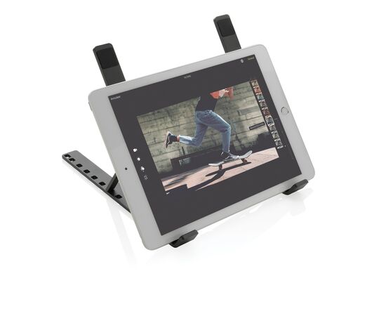 Support ordinateur/tablette en aluminium recyclé RCS Terra Gris - XD Xclusive P301.652