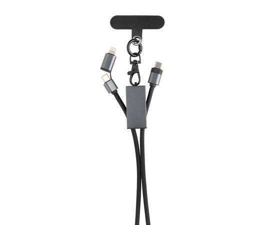 Cordon téléphone 60W avec chargeur en rRET RCS Terra Gris, Noir - XD Xclusive P302.5402