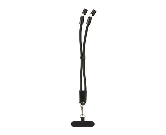 Bracelet téléphone avec câble 60W en rPET RCS LoopAmp Noir - XD Collection P302.5701