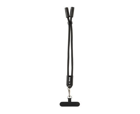 Bracelet téléphone avec câble 60W en rPET RCS LoopAmp Noir - XD Collection P302.5701