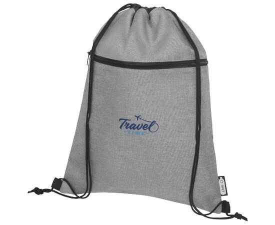 Ross RPET rugzak met trekkoordsluiting 5L Heather medium grijs - Unbranded 12051806