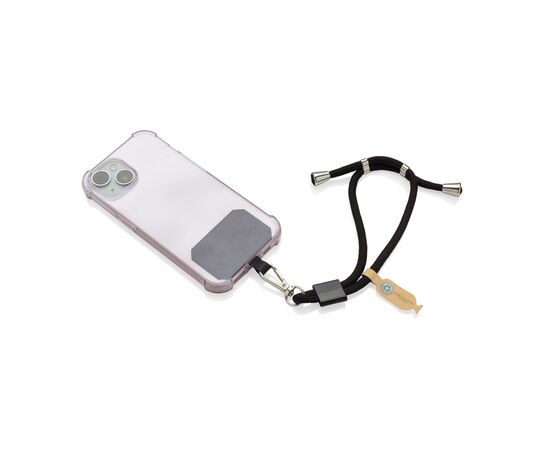 CarryLoop RCS recycled PET adjustable phone holder wristlet Black - XD Collection P302.8401