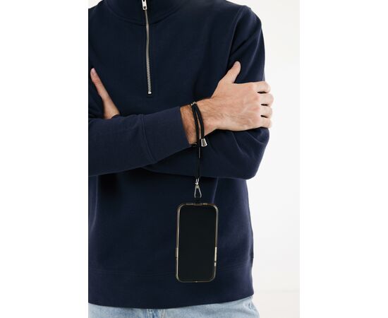 CarryLoop RCS recycled PET adjustable phone holder wristlet Black - XD Collection P302.8401