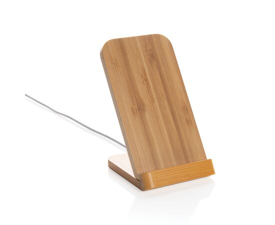 Bamboo 5W wireless charging stand Brown - XD Collection P308.359
