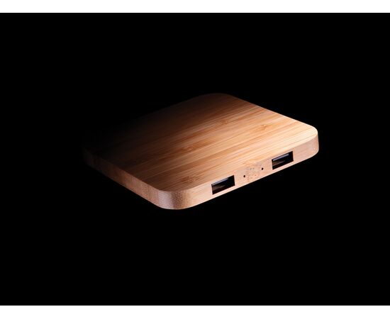 Chargeur sans fil 10W et avec ports USB en bambou Brun - XD Collection P308.379