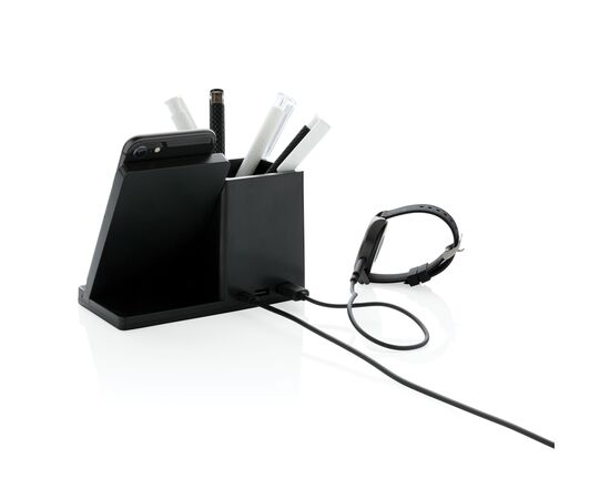 Ontario RCS recycled plastic 10W wireless charger Black - XD Xclusive P308.401