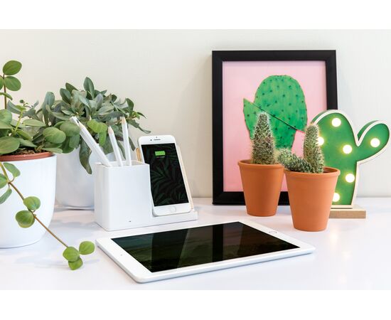 Ontario RCS recycled plastic 10W wireless charger White - XD Xclusive P308.403