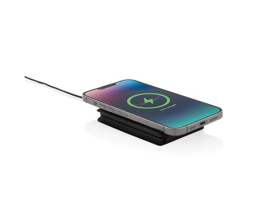 Swiss Peak 15W 3-in-1 magnetischer Wireles Charger aus rPU Schwarz - Swiss Peak P308.541