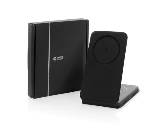 Swiss Peak 15W 3-in-1 magnetischer Wireles Charger aus rPU Schwarz - Swiss Peak P308.541