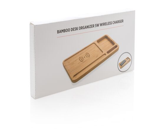 Organiseur de bureau avec induction 5W Brun - XD Collection P308.629