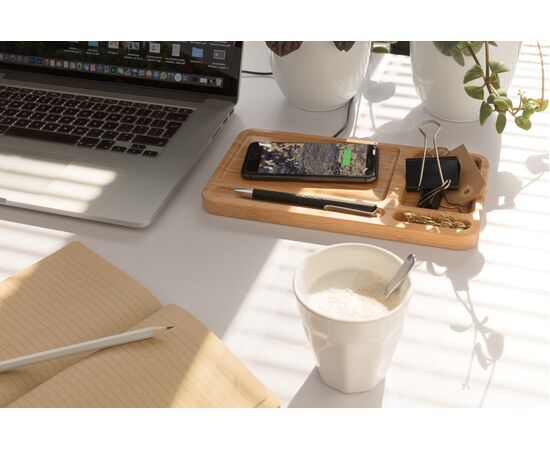 Organiseur de bureau avec induction 5W Brun - XD Collection P308.629
