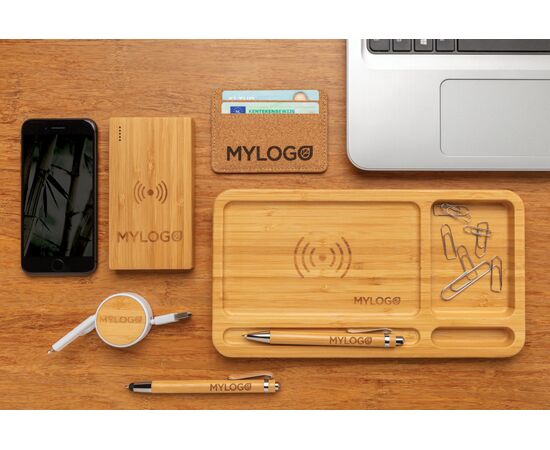 Organiseur de bureau avec induction 5W Brun - XD Collection P308.629