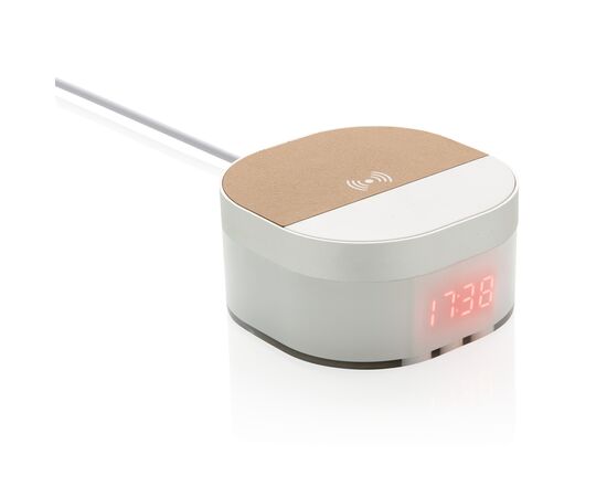 Aria 5W Wireless Charging Digital Clock White - XD Xclusive P308.693