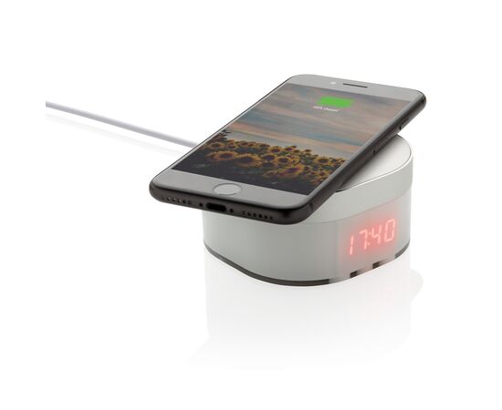 Aria 5W Wireless Charging Digital Clock White - XD Xclusive P308.693