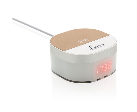 Aria 5W Wireless Charging Digital Clock White - XD Xclusive P308.693