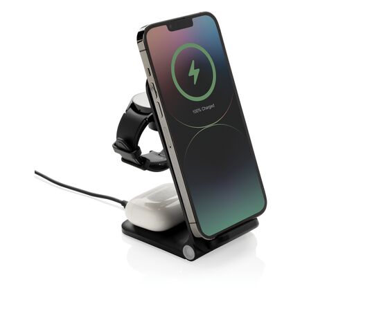 Powerpal 3-in-1 RCS gerecycled plastic 15W oplader Zwart - XD Collection P309.0601