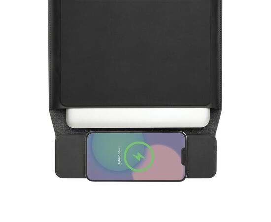 Swiss Peak 14-15,6 inch laptopsleeve met 15W magn. opladen Zwart - Swiss Peak P309.0701