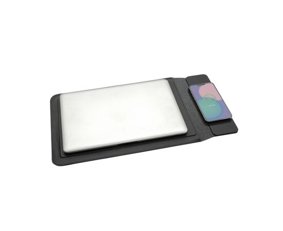 Swiss Peak 14-15,6 inch laptopsleeve met 15W magn. opladen Zwart - Swiss Peak P309.0701