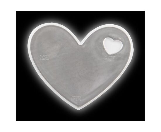 RFX&#8482; S-12 Reflektierender Herz PVC-Aufkleber M Weiß - RFX™ 1PR03801