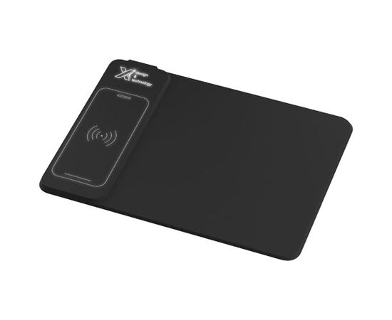 SCX.design O25 10 W muismat voorzien van draadloze oplader met oplichtend logo Zwart, Wit - SCX.design 1PX01400