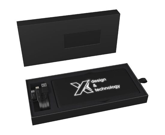 SCX.design P30 8000 mAh light-up solar power bank Black, White - SCX.design 1PX02100