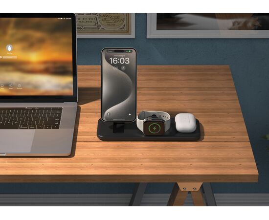 Urban Vitamin Torrance RCS 3-in-1 magnetische 15W oplader Zwart - Urban Vitamin P309.5001
