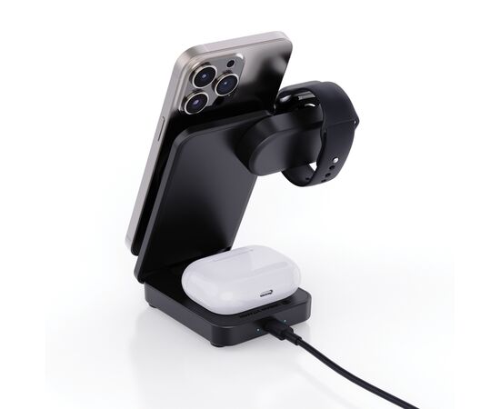 Urban Vitamin Arcadia RCS rplastic 15W 3-in-1 magn. oplader Zwart - Urban Vitamin P309.5101