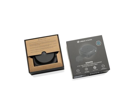 Urban Vitamin Goleta 2-in-1 15W Magnetic Wireless Charger Schwarz - Urban Vitamin P309.5301