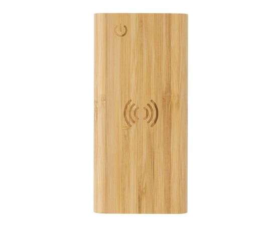Bamboo 8.000 mAh 5W wireless powerbank Brown - XD Collection P322.359