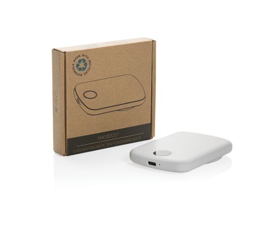 Powerbank magnétique 5000mAh en plastique RCS MagBoost Blanc - XD Collection P322.413