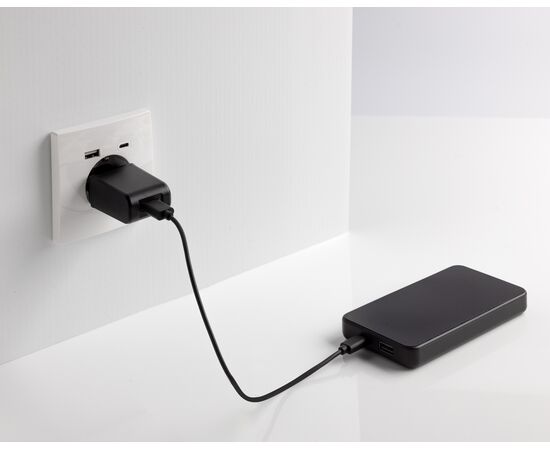 Powerbank 10.000mAh avec USB C en ABS recyclé RCS Boostcore Noir - XD Collection P322.5601