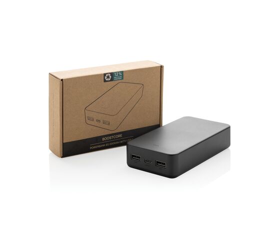 Boostcore RCS recycled plastic powerbank 20.000mAh USB C Black - XD Collection P322.5701