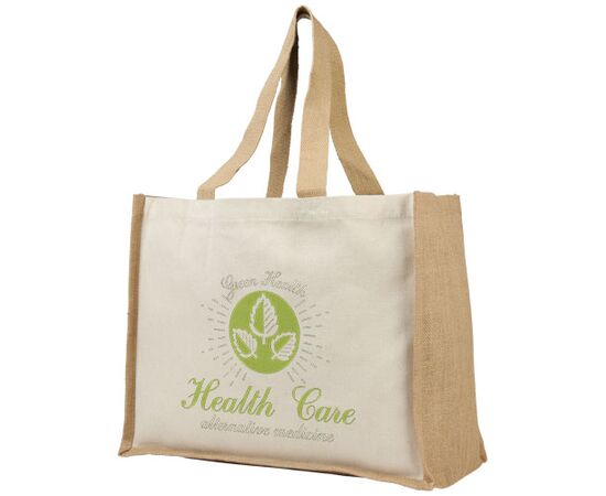 Varai 320 g/m² canvas en jute boodschappentas 23L Naturel, Naturel - Unbranded 21070100