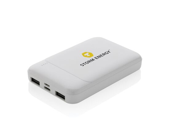 5.000mAh Powerbank aus RCS recyceltem Kunststoff Weiß - XD Collection P322.613