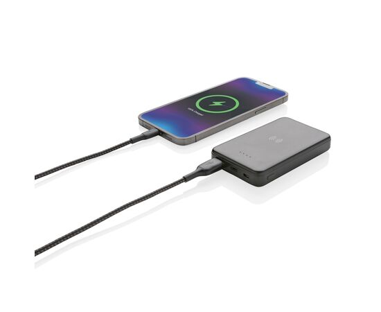 Powerbank 5000mAh avec induction 5W en plastique recyclé RCS Noir - XD Collection P322.621