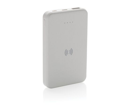 RCS gerecycled plastic 5.000 mAh 5W draadloze powerbank Wit - XD Collection P322.623