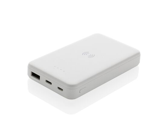 RCS gerecycled plastic 5.000 mAh 5W draadloze powerbank Wit - XD Collection P322.623