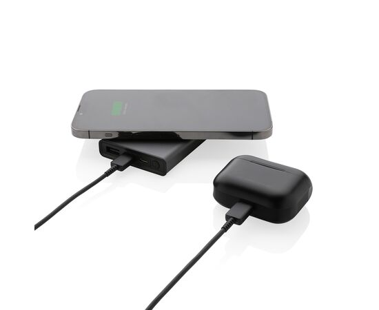Terra RCS recycled aluminium 5000 mAh powerbank 5W wireless Grey - XD Xclusive P322.642