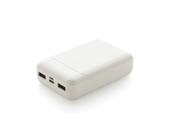 RCS standard recycled plastic 10.000 mAh powerbank White - XD Collection P322.663