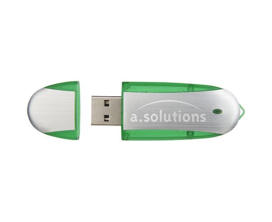 Clé USB ovale Vert pomme, Argent - Unbranded 1Z30580G