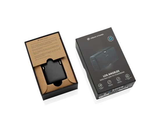 Urban Vitamin Los Angeles RCS rplastic 20W PD powerbank Black - Urban Vitamin P322.8501